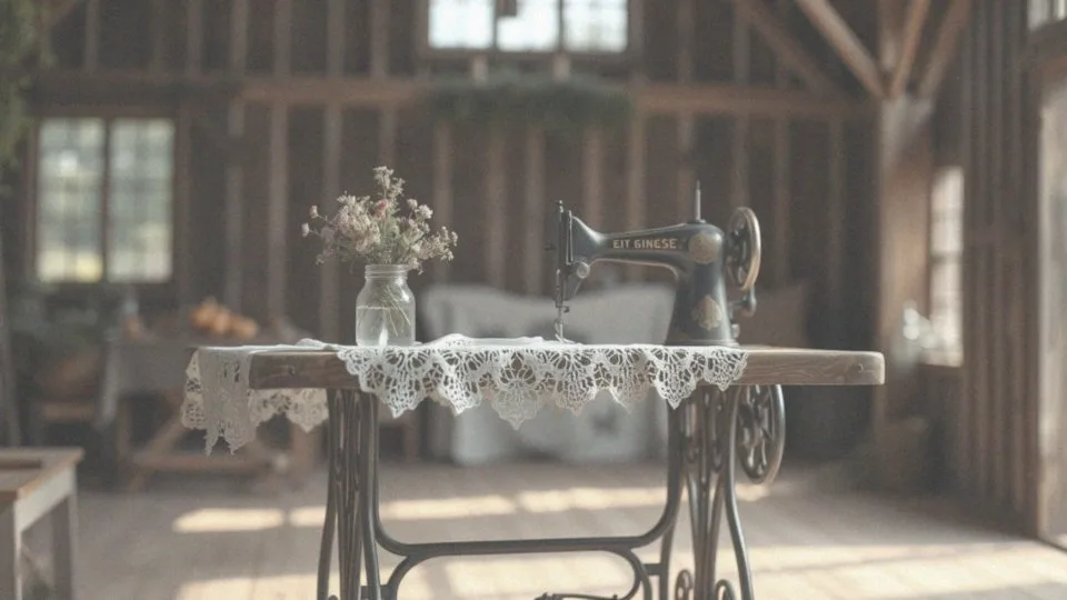 Czy stolik ze starej maszyny do szycia nadaje się jako dekoracja weselna?
