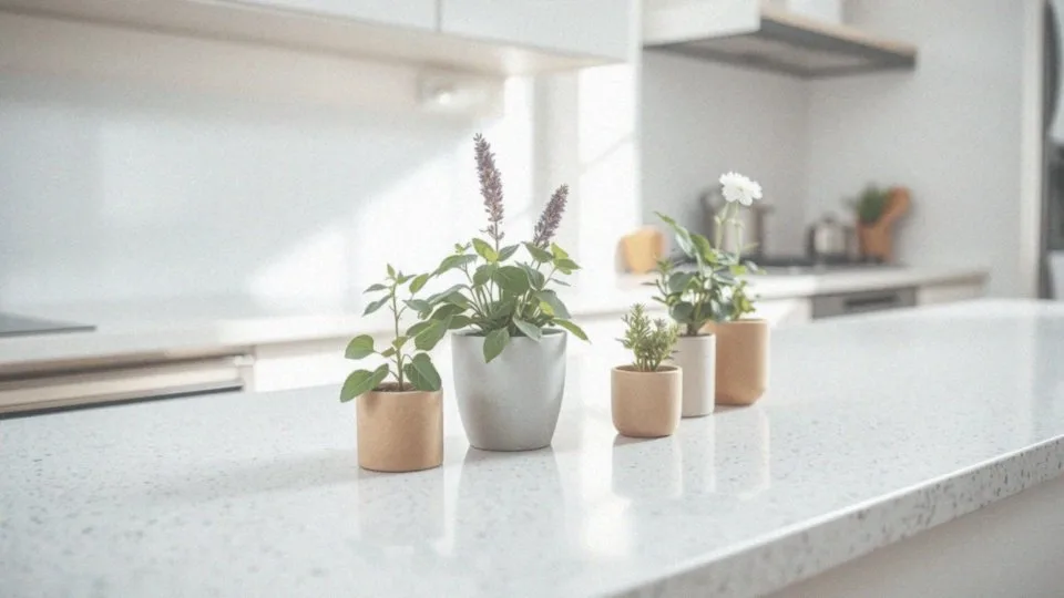 Jakie warunki preferują kwiaty do kuchni na blat?